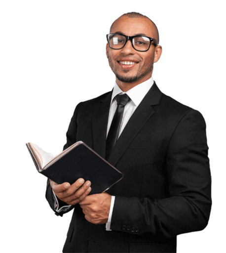 a man with a book